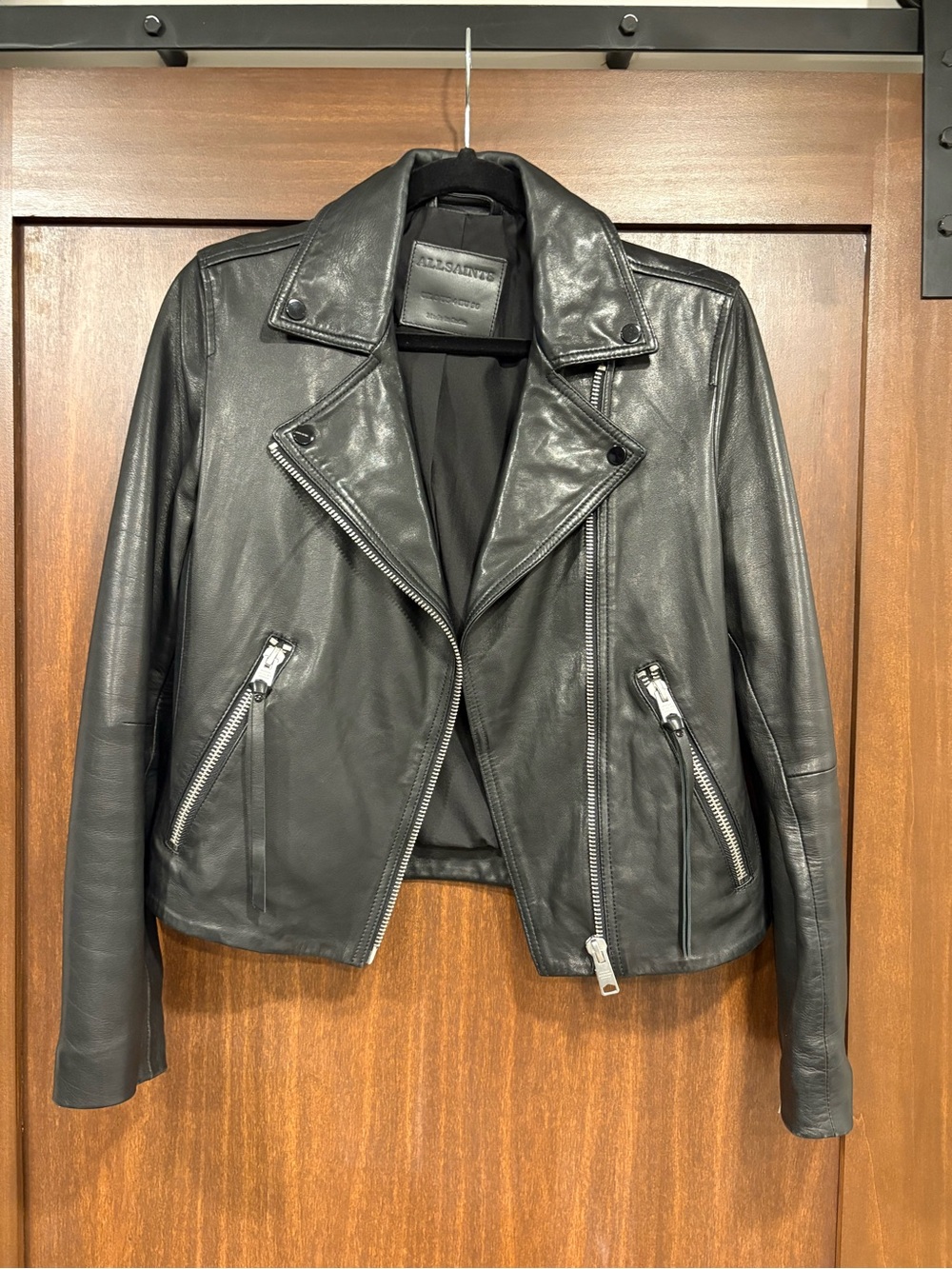 ALL SAINTS Dalby leather jacket 4 - Picture 2 of 15